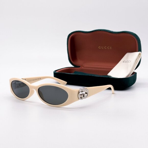 NEW GUCCI GG1660S 004  SHINY IVORY WOMEN SUNGLASSES GUCCI main image 12